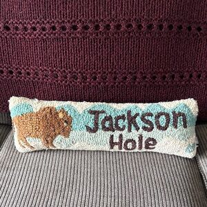 Chandler 4 Corners Jackson Hole Buffalo Lumbar Hooked Pillow NEW! firm